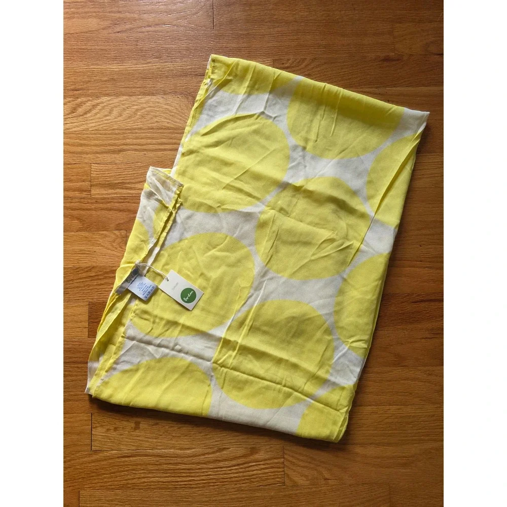 Boden Scarf Wrap Large Yellow Polka Dots NWT Lightweight Summer feminine